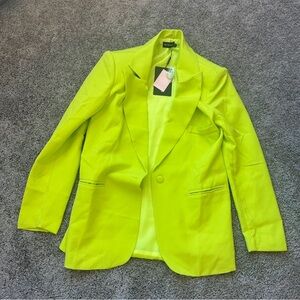 PrettyLittleThing Vibrant Lime Blazer